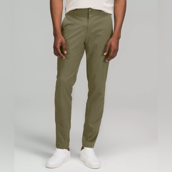 Lululemon Commission Pants Slim Warpstreme in Light Olive, size 32x31 - Picture 1 of 14